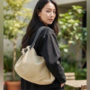 Old Navy Canvas Cream Shoulder Bag Tote